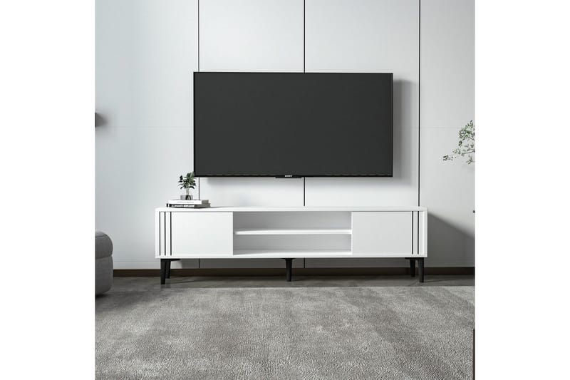 Klyne Tv-bänk 140 cm - Vit - Möbler - TV- & Mediamöbler - TV bänk & mediabänk