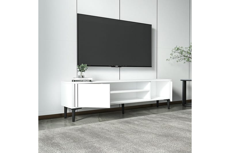 Klyne Tv-bänk 140 cm - Vit - Möbler - TV- & Mediamöbler - TV bänk & mediabänk
