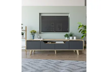 Kollumber Tv-stativ 180x30 cm - Brun/Antracit - Möbler - TV- & Mediamöbler - Mediastativ & väggfäste - Tv-stativ & Tv-väggfäste