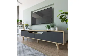 Kollumber Tv-stativ 180x30 cm - Brun/Antracit - Möbler - TV- & Mediamöbler - Mediastativ & väggfäste - Tv-stativ & Tv-väggfäste