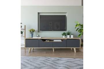Kollumber Tv-stativ 180x30 cm - Brun/Antracit - Möbler - TV- & Mediamöbler - Mediastativ & väggfäste - Tv-stativ & Tv-väggfäste