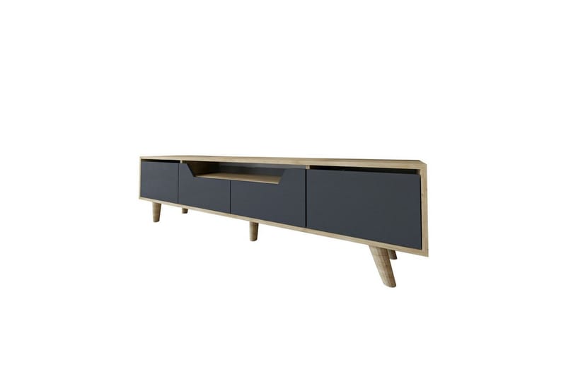 Kollumber Tv-stativ 180x30 cm - Brun/Antracit - Möbler - TV- & Mediamöbler - Mediastativ & väggfäste - Tv-stativ & Tv-väggfäste