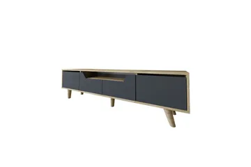 Kollumber Tv-stativ 180x30 cm - Brun/Antracit - Möbler - TV- & Mediamöbler - Mediastativ & väggfäste - Tv-stativ & Tv-väggfäste
