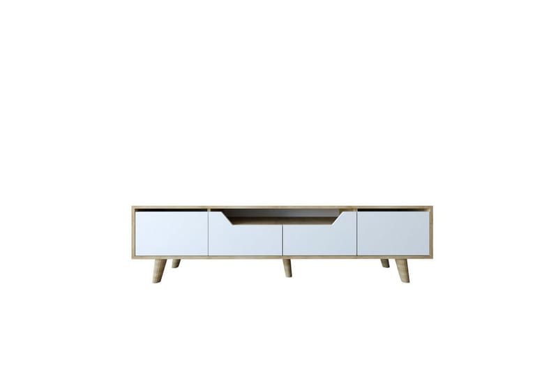 Kollumber Tv-stativ 180x30 cm - Brun/Vit - Möbler - TV- & Mediamöbler - Mediastativ & väggfäste - Tv-stativ & Tv-väggfäste