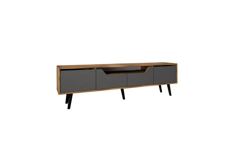 Kollumber Tv-stativ 180x30 cm - Valnöt/Antracit - Möbler - TV- & Mediamöbler - Mediastativ & väggfäste - Tv-stativ & Tv-väggfäste