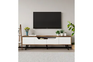 Kollumber Tv-stativ 180x30 cm - Valnöt/Vit - Möbler - TV- & Mediamöbler - Mediastativ & väggfäste - Tv-stativ & Tv-väggfäste
