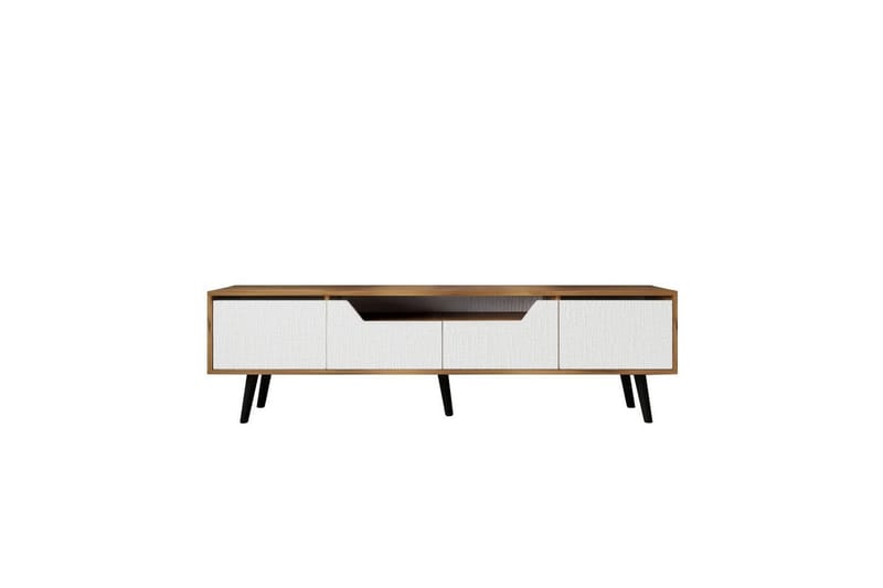 Kollumber Tv-stativ 180x30 cm - Valnöt/Vit - Möbler - TV- & Mediamöbler - Mediastativ & väggfäste - Tv-stativ & Tv-väggfäste