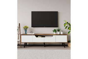 Kollumber Tv-stativ 180x30 cm - Valnöt/Vit - Möbler - TV- & Mediamöbler - Mediastativ & väggfäste - Tv-stativ & Tv-väggfäste