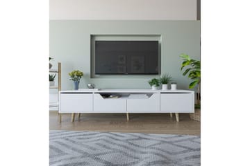 Kollumber Tv-stativ 180x30 cm - Vit - Möbler - TV- & Mediamöbler - Mediastativ & väggfäste - Tv-stativ & Tv-väggfäste