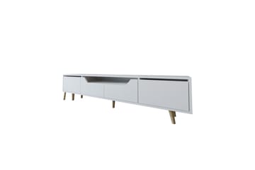 Kollumber Tv-stativ 180x30 cm - Vit - Möbler - TV- & Mediamöbler - Mediastativ & väggfäste - Tv-stativ & Tv-väggfäste