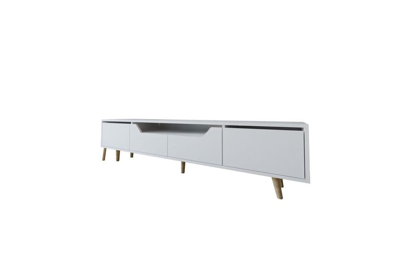 Kollumber Tv-stativ 180x30 cm - Vit - Möbler - TV- & Mediamöbler - Mediastativ & väggfäste - Tv-stativ & Tv-väggfäste