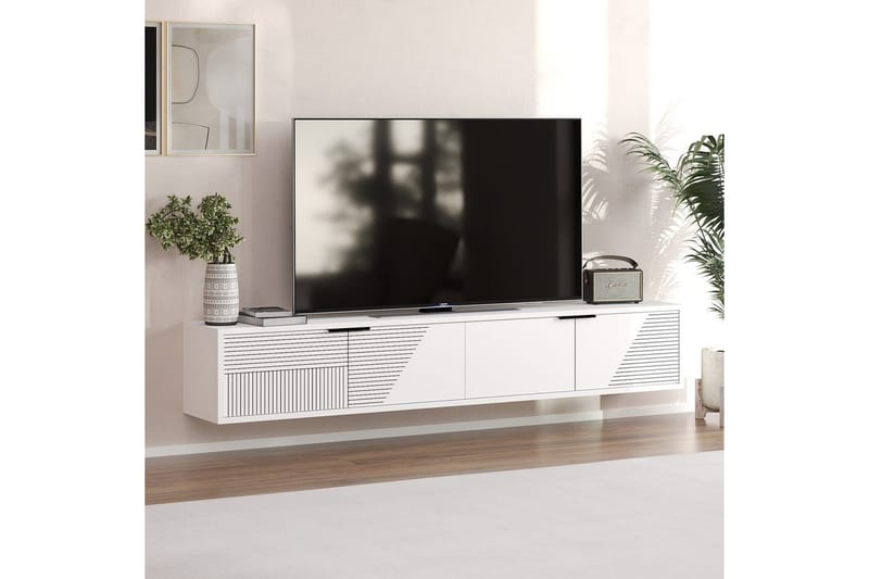 Kulwant Tv-bänk 180 cm - Vit - Möbler - TV- & Mediamöbler - TV bänk & mediabänk