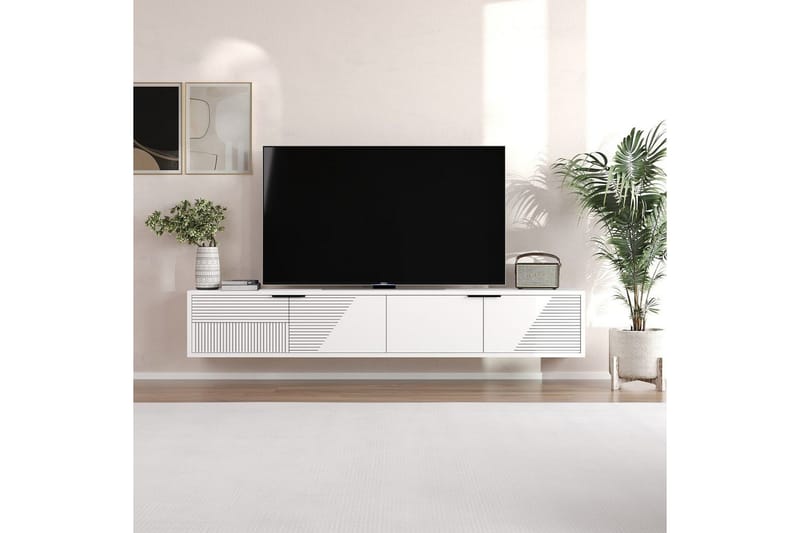 Kulwant Tv-bänk 180 cm - Vit - Möbler - TV- & Mediamöbler - TV bänk & mediabänk