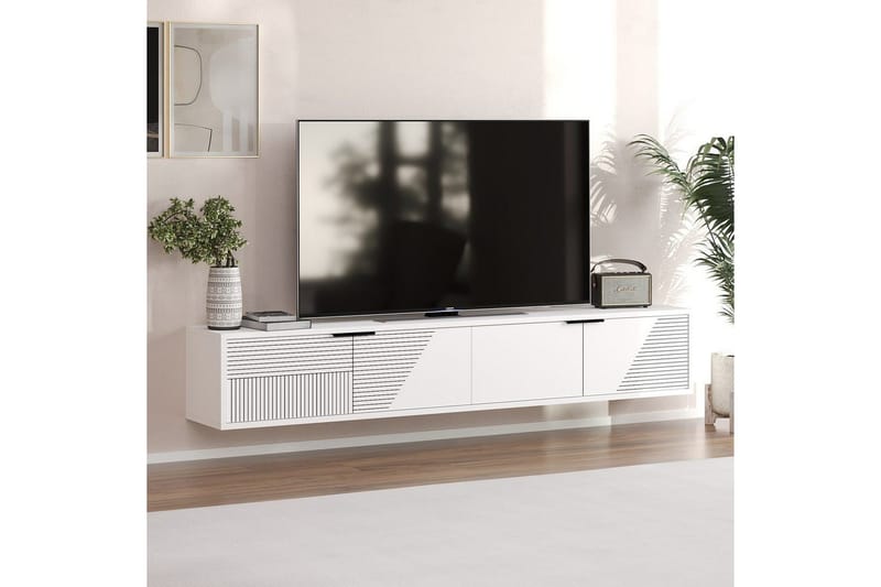 Kulwant Tv-bänk 180 cm - Vit - Möbler - TV- & Mediamöbler - TV bänk & mediabänk