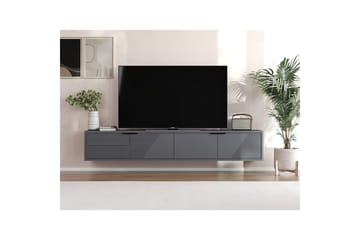 Kulwant Väggmonterad TV Bänk 180 cm med Förvaring i Målat Trä - Antracit - Möbler - TV- & Mediamöbler - TV bänk & mediabänk