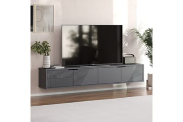 Kulwant Väggmonterad TV Bänk 180 cm med Förvaring i Målat Trä - Antracit - Möbler - TV- & Mediamöbler - TV bänk & mediabänk