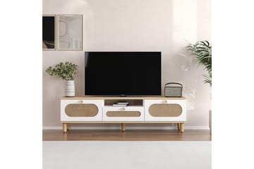 Kumail Tv-bänk 150 cm - Ek/Vit - Möbler - TV- & Mediamöbler - TV bänk & mediabänk