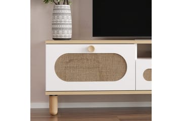 Kumail Tv-bänk 150 cm - Ek/Vit - Möbler - TV- & Mediamöbler - TV bänk & mediabänk