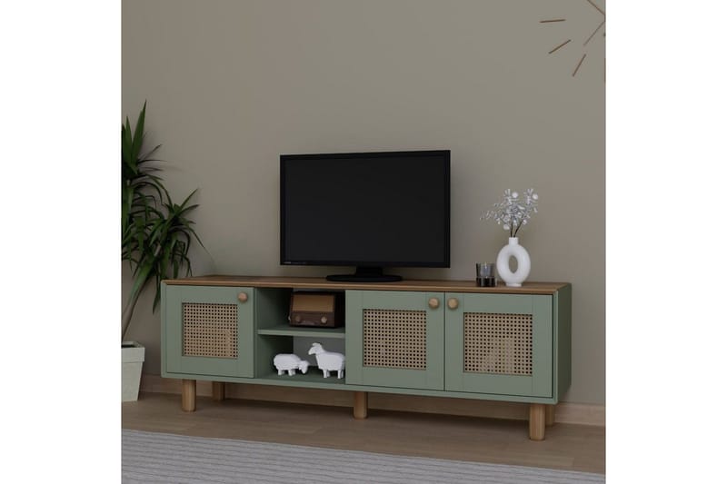 Kuniyoshi Tv-bänk 160 cm - Grön - Möbler - TV- & Mediamöbler - TV bänk & mediabänk
