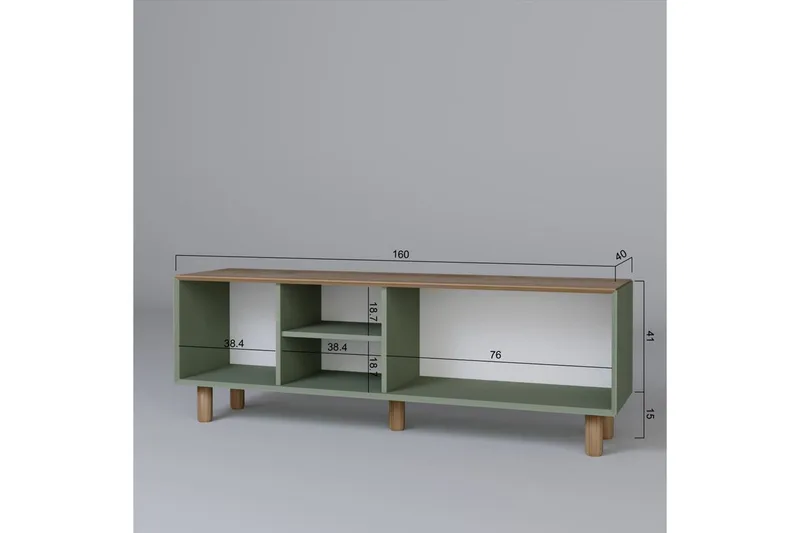 Kuniyoshi Tv-bänk 160 cm - Grön - Möbler - TV- & Mediamöbler - TV bänk & mediabänk