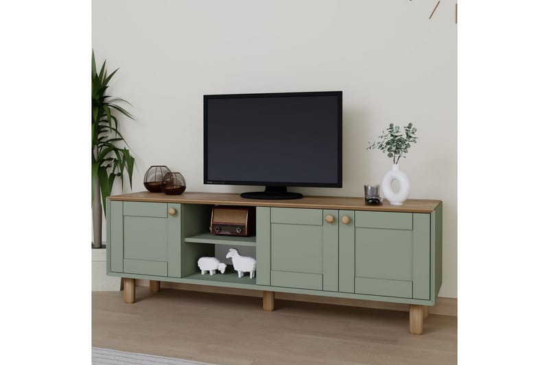 Kuniyoshi Tv-bänk 160 cm - Grön - Möbler - TV- & Mediamöbler - TV bänk & mediabänk