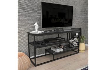 Lorin Tv-bänk 120 cm - Svart/Vit - Möbler - TV- & Mediamöbler - TV bänk & mediabänk