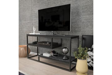 Lorin Tv-bänk 120 cm - Svart/Vit - Möbler - TV- & Mediamöbler - TV bänk & mediabänk