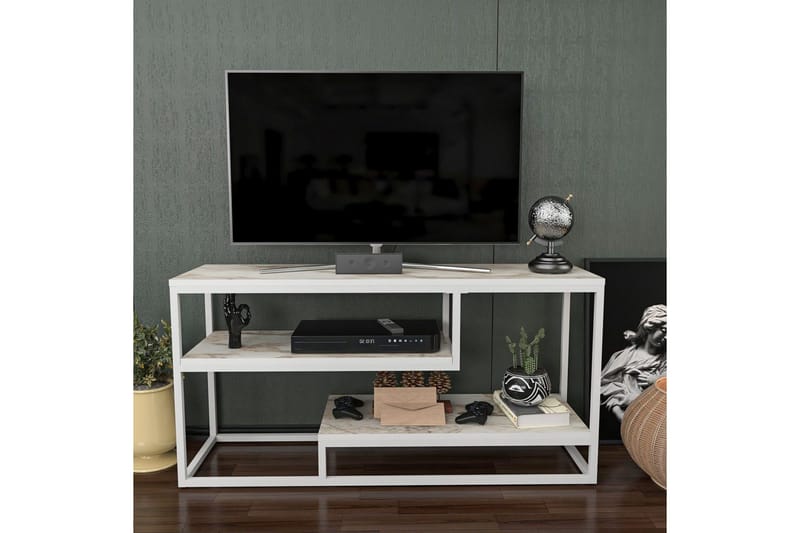 Lorin Tv-bänk 120 cm - Vit - Möbler - TV- & Mediamöbler - TV bänk & mediabänk
