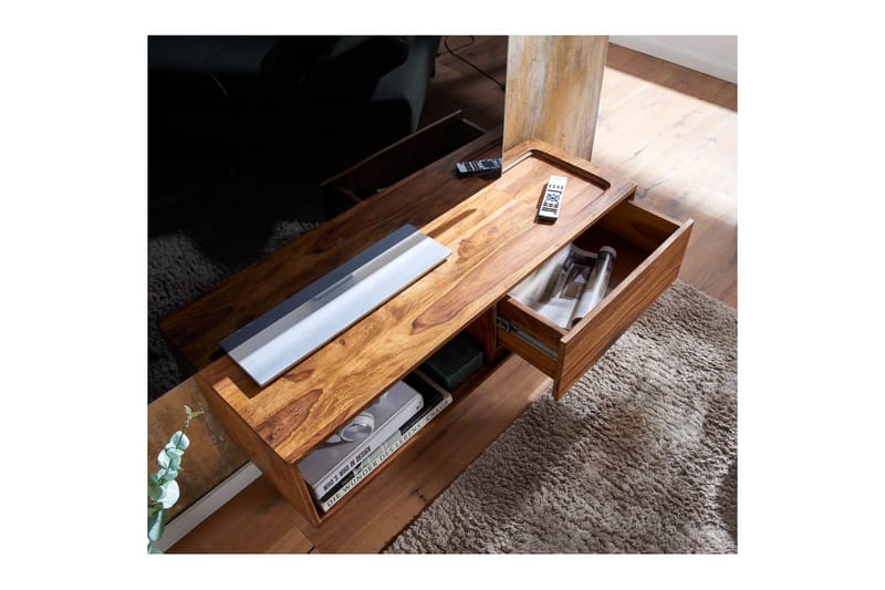 Lowboard Wohnling Massivt trä hängande med en låda lantligt stil - Möbler - TV- & Mediamöbler - TV-hylla