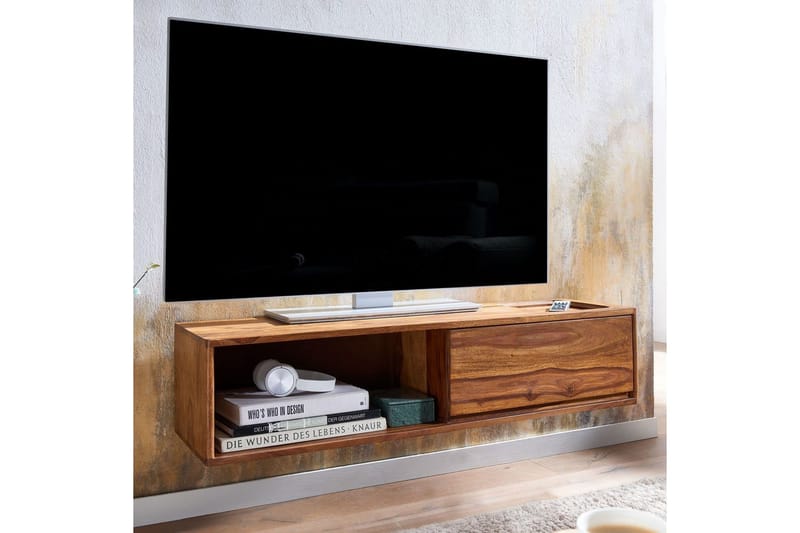 Lowboard Wohnling Massivt trä hängande med en låda lantligt stil - Möbler - TV- & Mediamöbler - TV-hylla