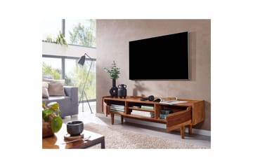 Lowboard Wohnling Massivt trä med förvaring, 2 dörrar, träben, lantlig stil - Möbler - TV- & Mediamöbler - TV bänk & mediabänk