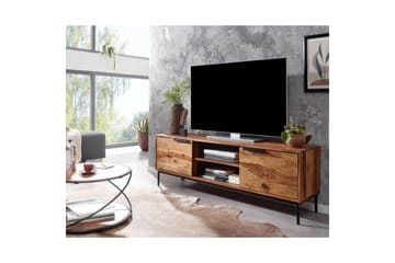 Lowboard Wohnling Massivt trä med förvaring 2 dörrar lantligt - Möbler - TV- & Mediamöbler - TV bänk & mediabänk