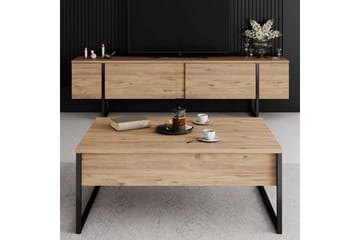 Luxe Tv-bänk 180 cm - Natur/Svart - Möbler - TV- & Mediamöbler - TV bänk & mediabänk