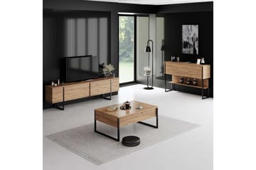 Luxe Tv-bänk 180 cm - Natur/Svart - Möbler - TV- & Mediamöbler - TV bänk & mediabänk