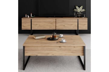 Luxe Tv-bänk 180 cm - Natur/Svart - Möbler - TV- & Mediamöbler - TV bänk & mediabänk