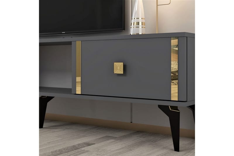 Male Tv-bänk 150 cm - Antracit/Guld - Möbler - TV- & Mediamöbler - TV bänk & mediabänk