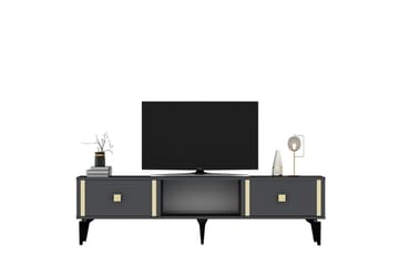 Male Tv-bänk 150 cm - Antracit/Guld - Möbler - TV- & Mediamöbler - TV bänk & mediabänk
