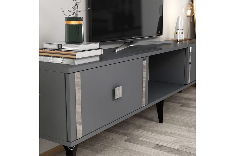 Male Tv-bänk 150 cm - Antracit/Silver - Möbler - TV- & Mediamöbler - TV bänk & mediabänk