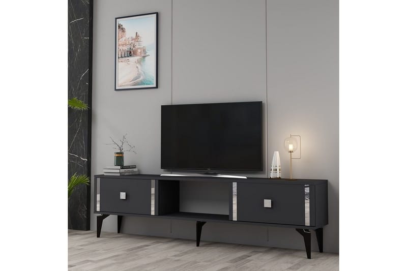 Male Tv-bänk 150 cm - Antracit/Silver - Möbler - TV- & Mediamöbler - TV bänk & mediabänk