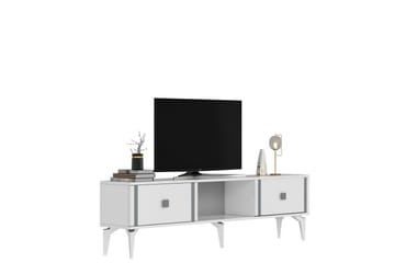 Male Tv-bänk 150 cm - Vit/Silver - Möbler - TV- & Mediamöbler - TV bänk & mediabänk