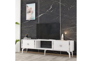 Male Tv-bänk 150 cm - Vit/Silver - Möbler - TV- & Mediamöbler - TV bänk & mediabänk