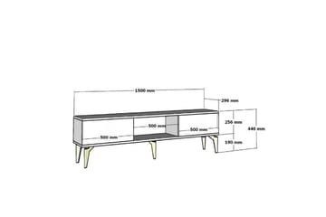 Maren Tv-bänk 150 cm - Ek/Antracit - Möbler - TV- & Mediamöbler - TV bänk & mediabänk