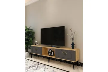 Maren Tv-bänk 150 cm - Ek/Antracit - Möbler - TV- & Mediamöbler - TV bänk & mediabänk