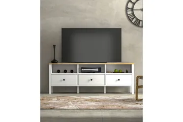 Marven Tv-bänk 160 cm - Natur/Vit - Möbler - TV- & Mediamöbler - TV bänk & mediabänk