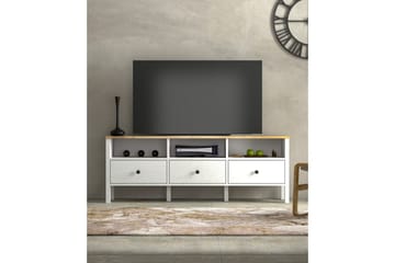 Marven Tv-bänk 160 cm - Natur/Vit - Möbler - TV- & Mediamöbler - TV bänk & mediabänk