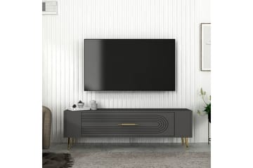 Mirel Tv-bänk 120 cm - Antracit/Guld - Möbler - TV- & Mediamöbler - TV bänk & mediabänk
