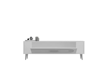 Mirel Tv-bänk 120 cm - Vit/Silver - Möbler - TV- & Mediamöbler - TV bänk & mediabänk