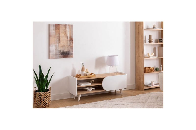 Mirra Tv-bänk 120 cm - Blå/Vit - Möbler - TV- & Mediamöbler - TV bänk & mediabänk