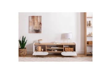 Mirra Tv-bänk 160 cm - Blå/Vit - Möbler - TV- & Mediamöbler - TV bänk & mediabänk