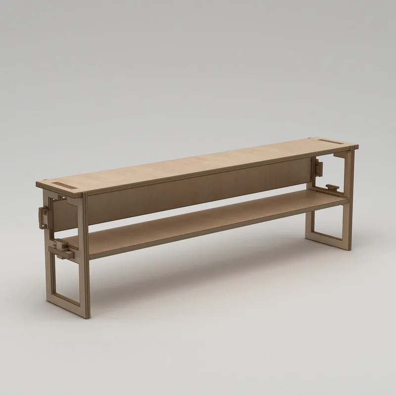 Mopira TV-bänk 220 cm, Naturträ